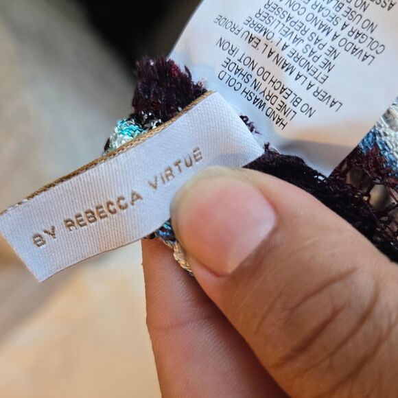 Becca By Rebecca Virtue Sundown Multi Color Split Leg Swim Cover-Up Pants Sz L - Picture 5 of 13